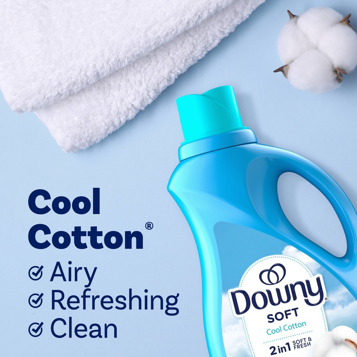 Downy Cool Cotton Ultra HE Compatible Liquid Fabric Softener – 140 fl oz