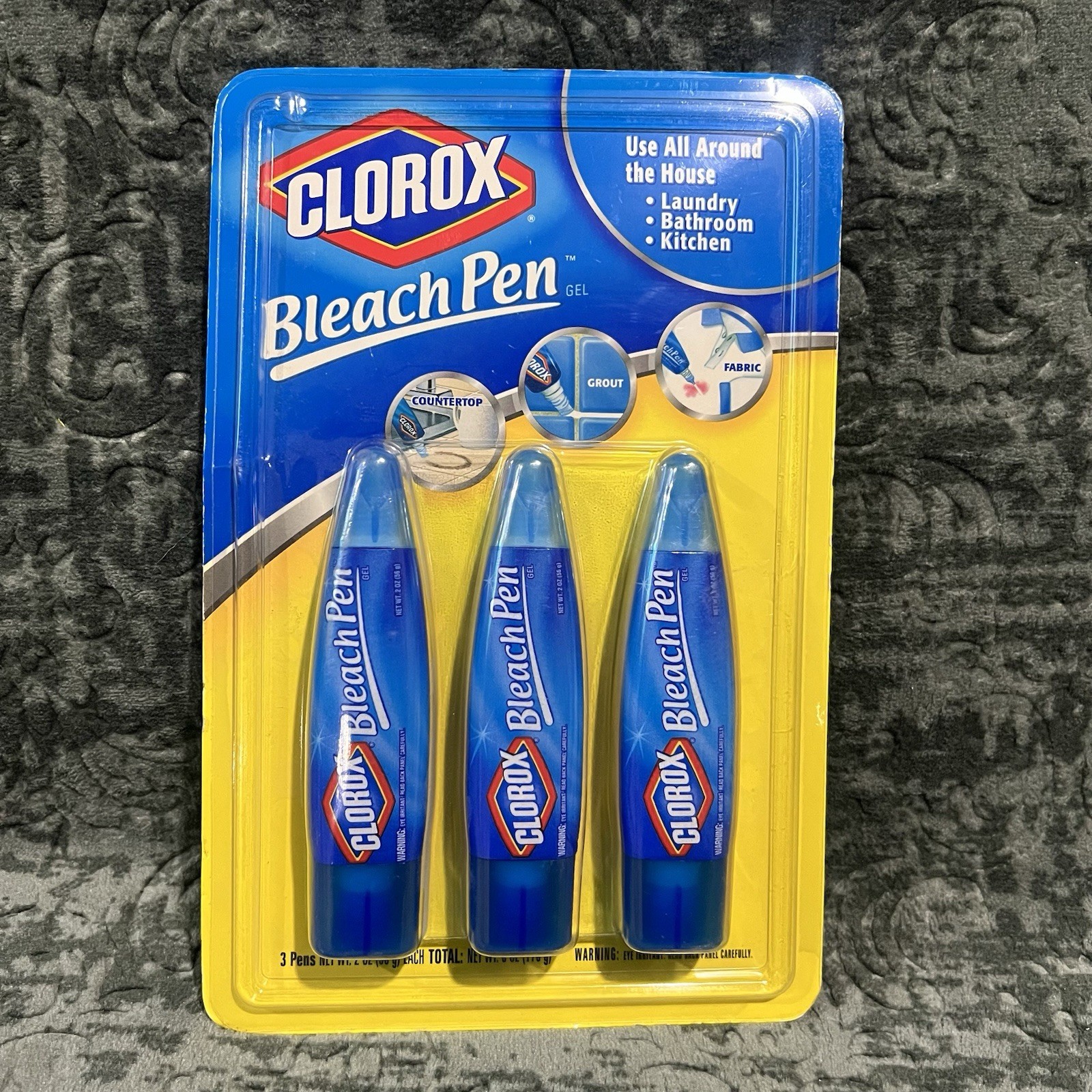 Clorox Bleach Pen Gel-Dual Tipped-Retired-3 Pack Bundle-2.oz Each