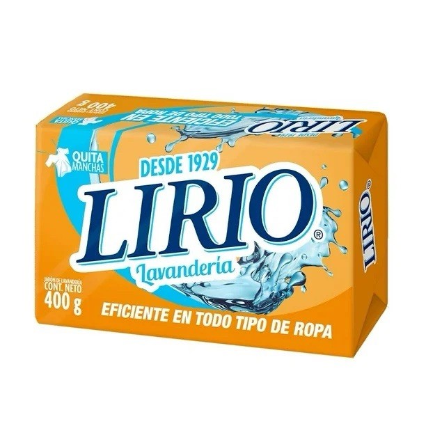 3X LIRIO Jabón de Barra para toda la Ropa 🇲🇽 Bar Laundry Soap, 400g, 3 Pack