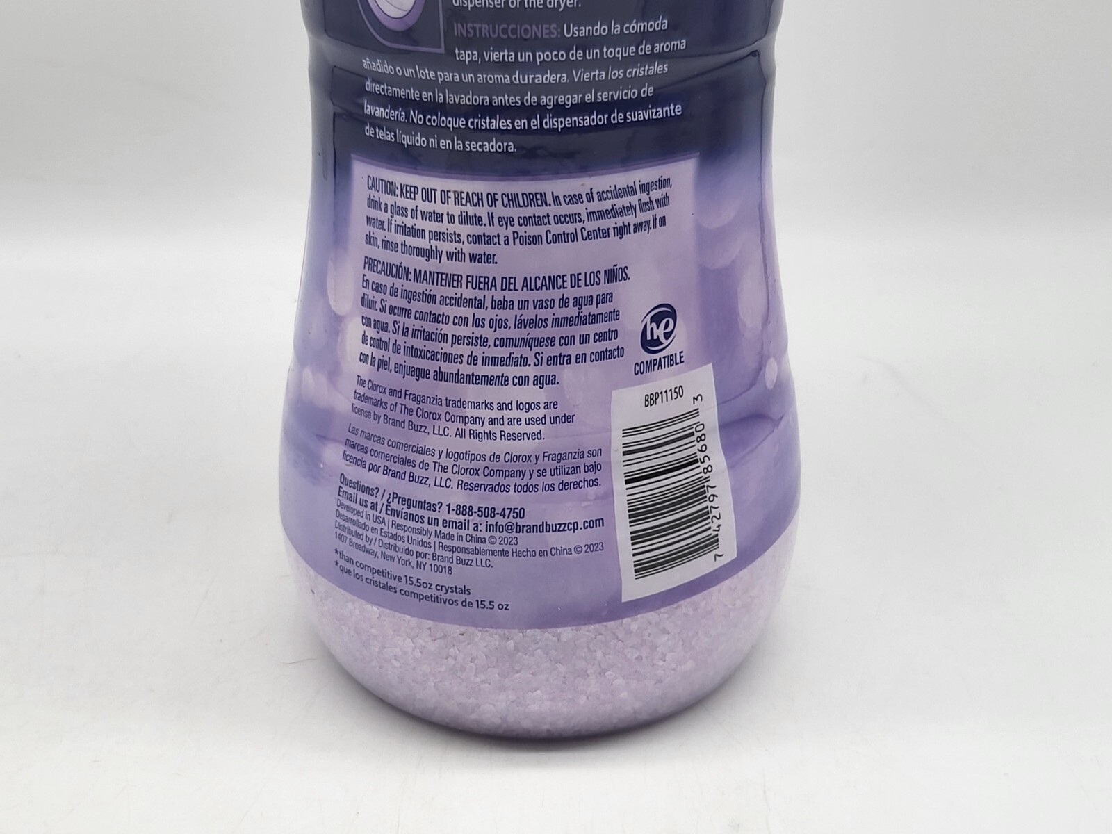 Clorox Fraganzia VALUE SIZE 70oz In-Wash Scent Booster Crystals Lavender Scent