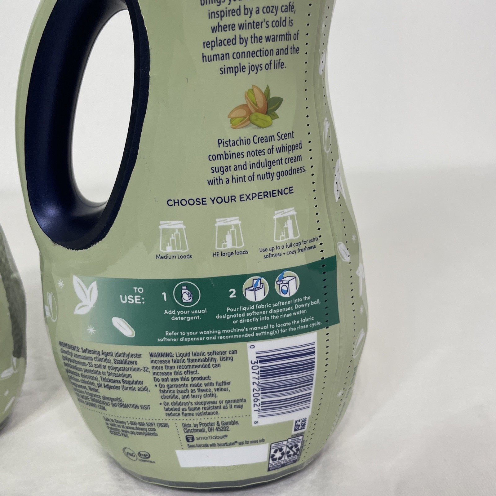 Downy Cozy Collection Pistachio Scent Fabric Softener Lot of 2 NEW