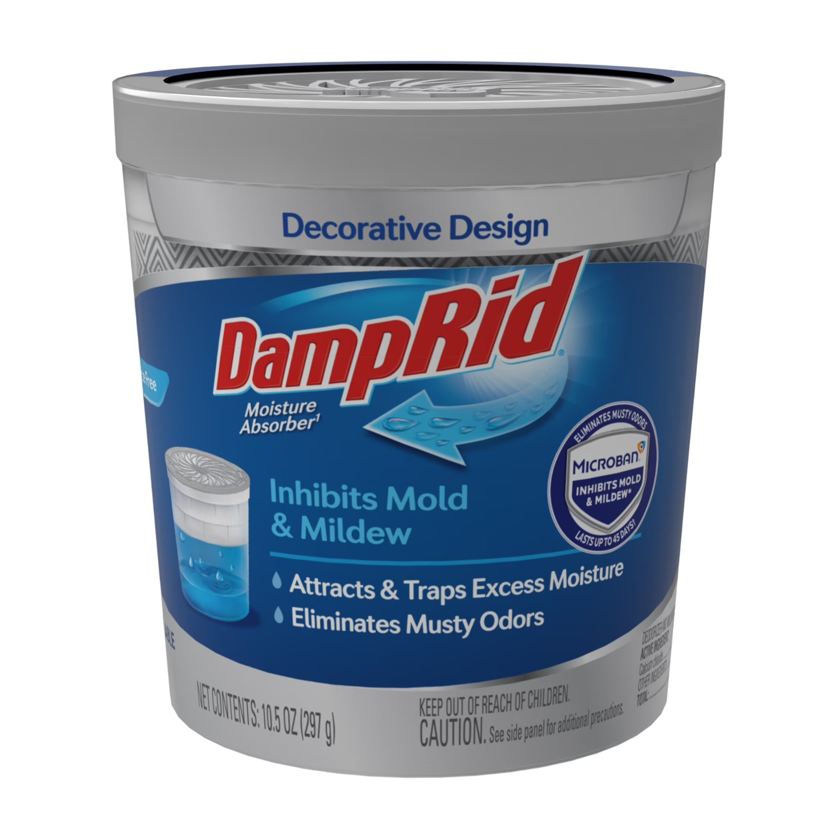 DampRid Refillable Moisture Absorber 10.5oz – Fragrance Free, 1 Pack