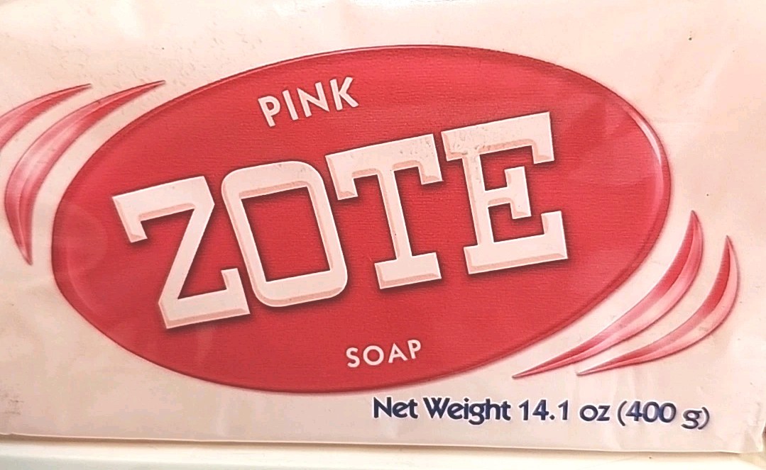 Zote Pink Laundry Bar Soap lot of 2 (14.1 oz)400grams Safe for Delicate Clothes