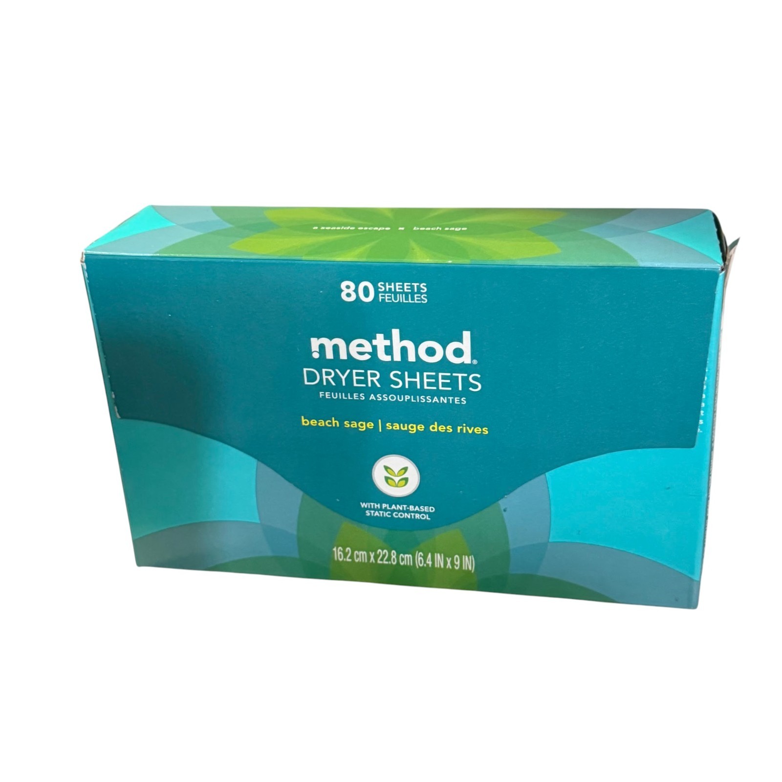 Method Dryer Sheets Beach Sage 80 Sheets Plant-Based Laundry NEW Sealed