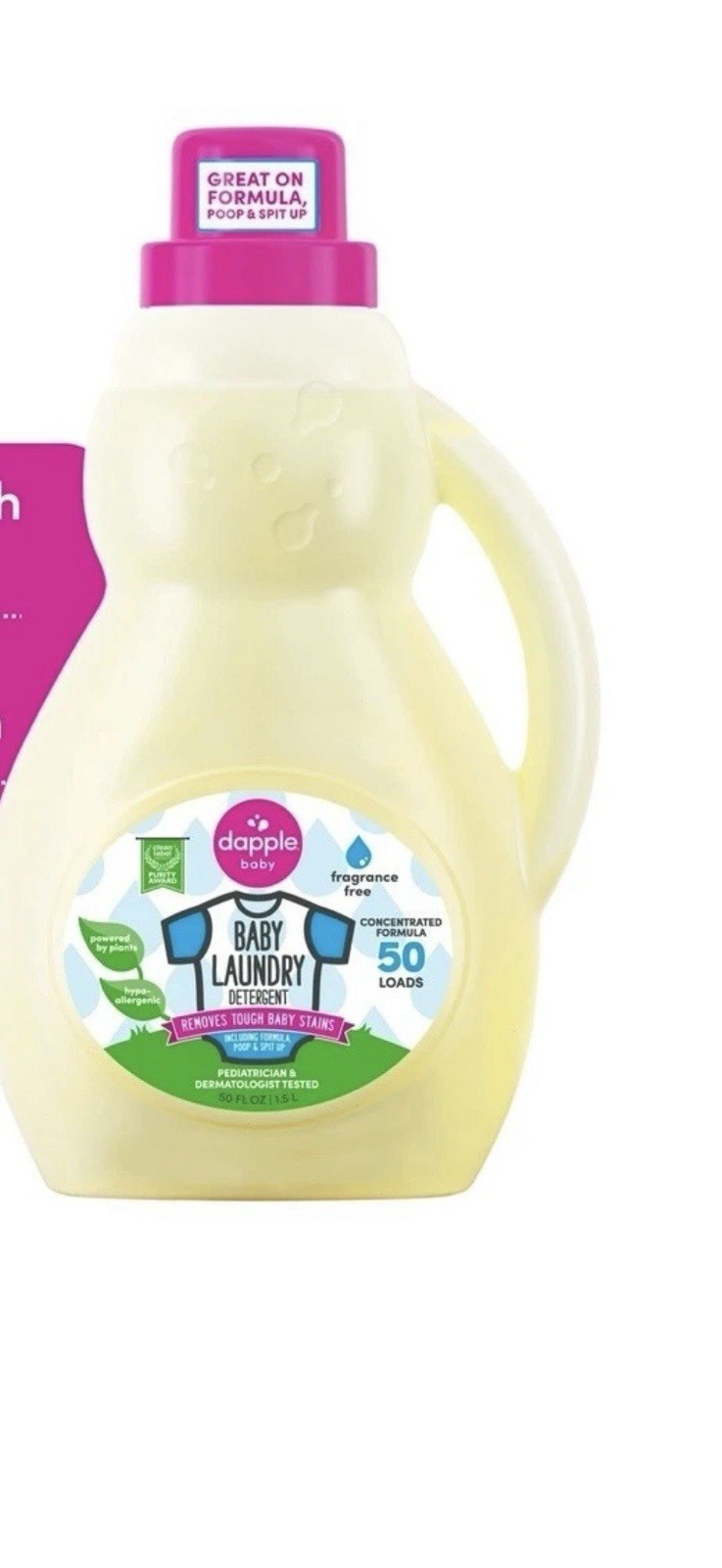 Dapple Baby Concentrated Fragrance-Free Liquid Laundry Detergent 50 Loads