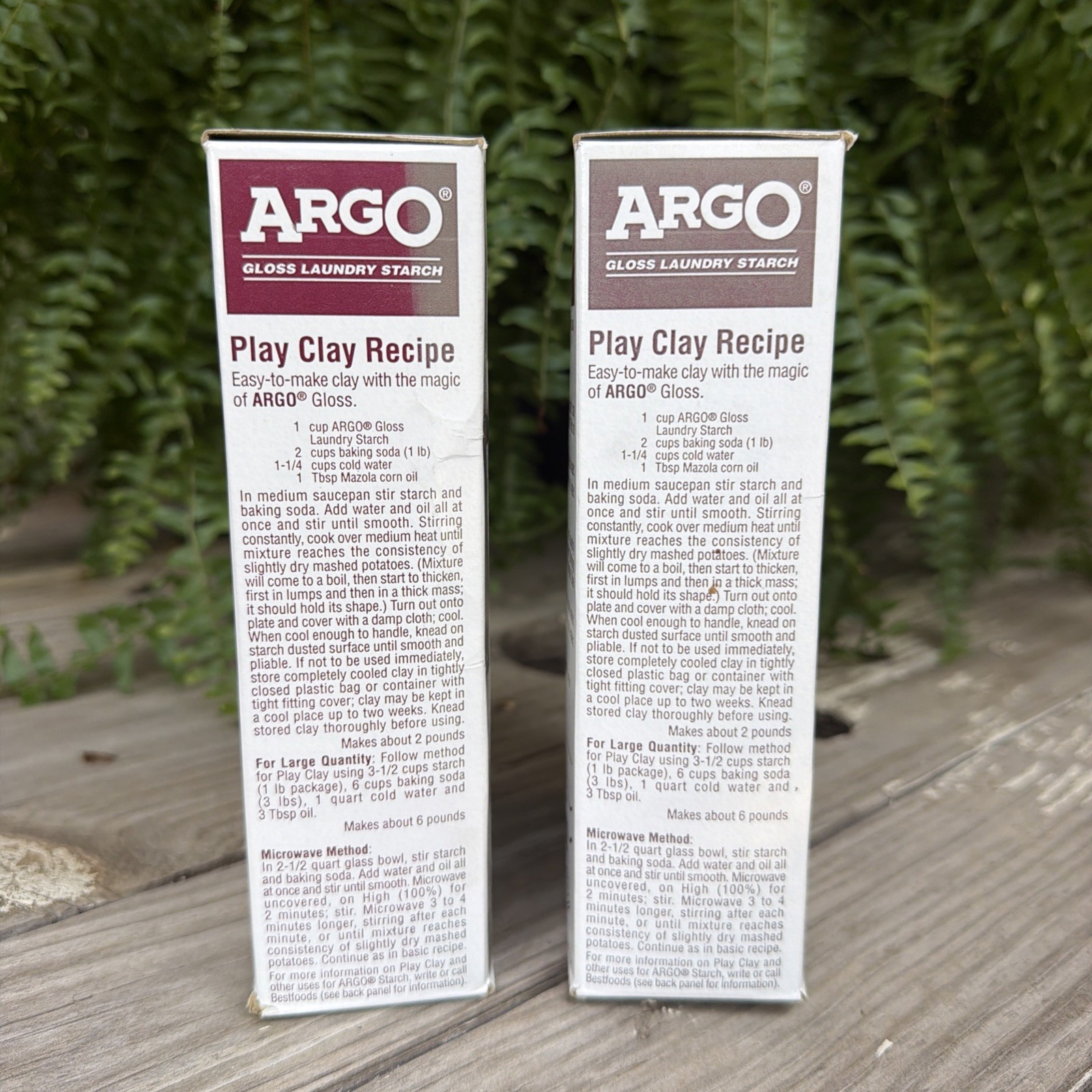 2x Argo Gloss Laundry Starch Crisp Finish 16 oz Discontinued NOS Crafts Red Box