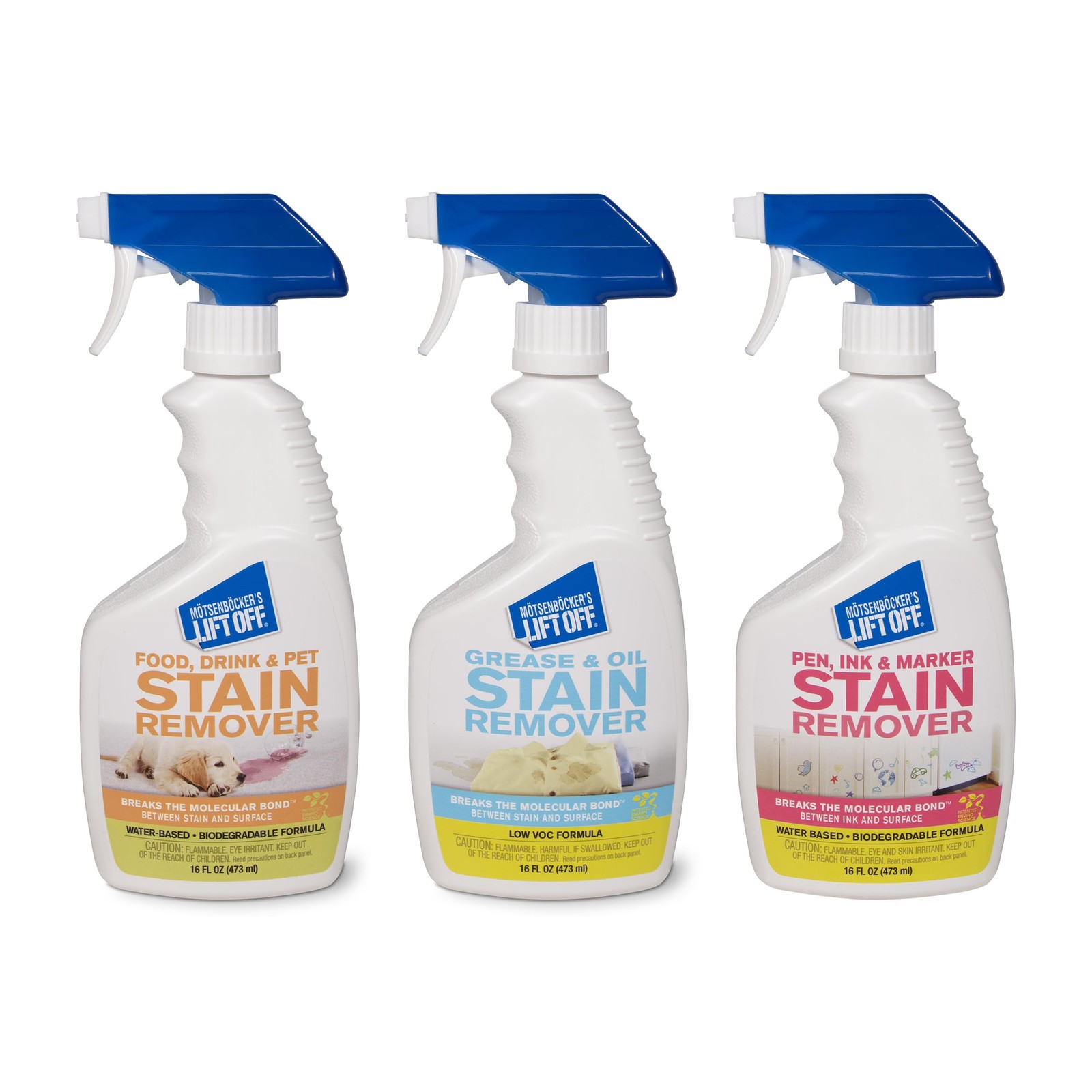 Motsenbocker’s Lift Off 99089 3-in-1 Stain Removal 3 Count (Pack of 1), Clear