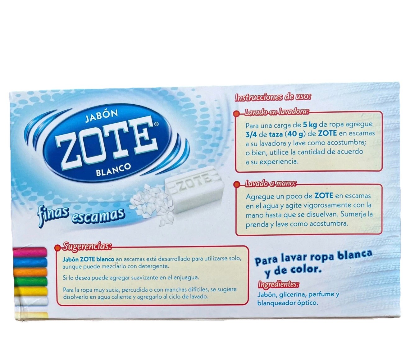 Zote soap powder (flakes) box 500g Mexican