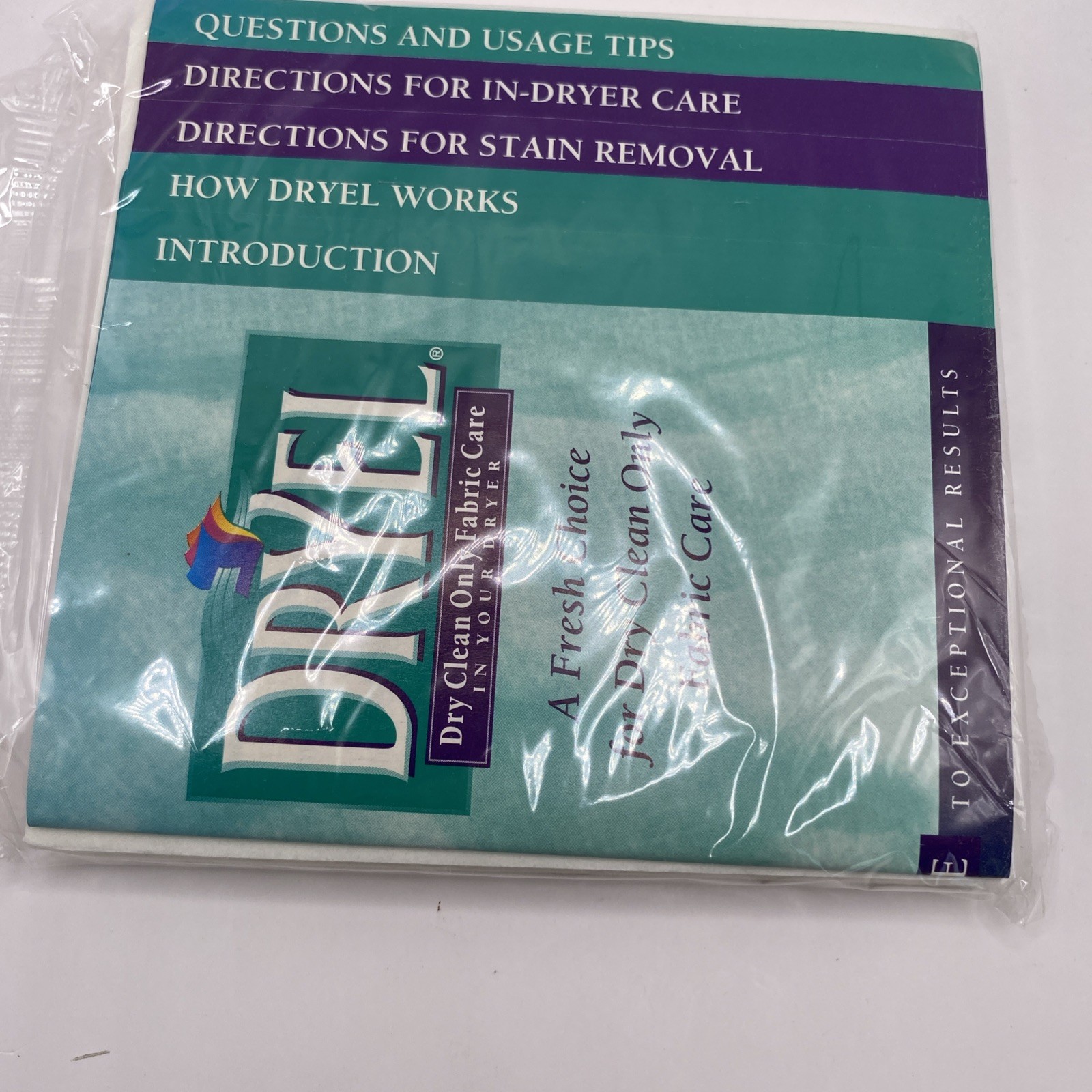 Dryel Dry Clean At Home Starter Kit 4 Loads Cloths Pads Bag Stain Remover