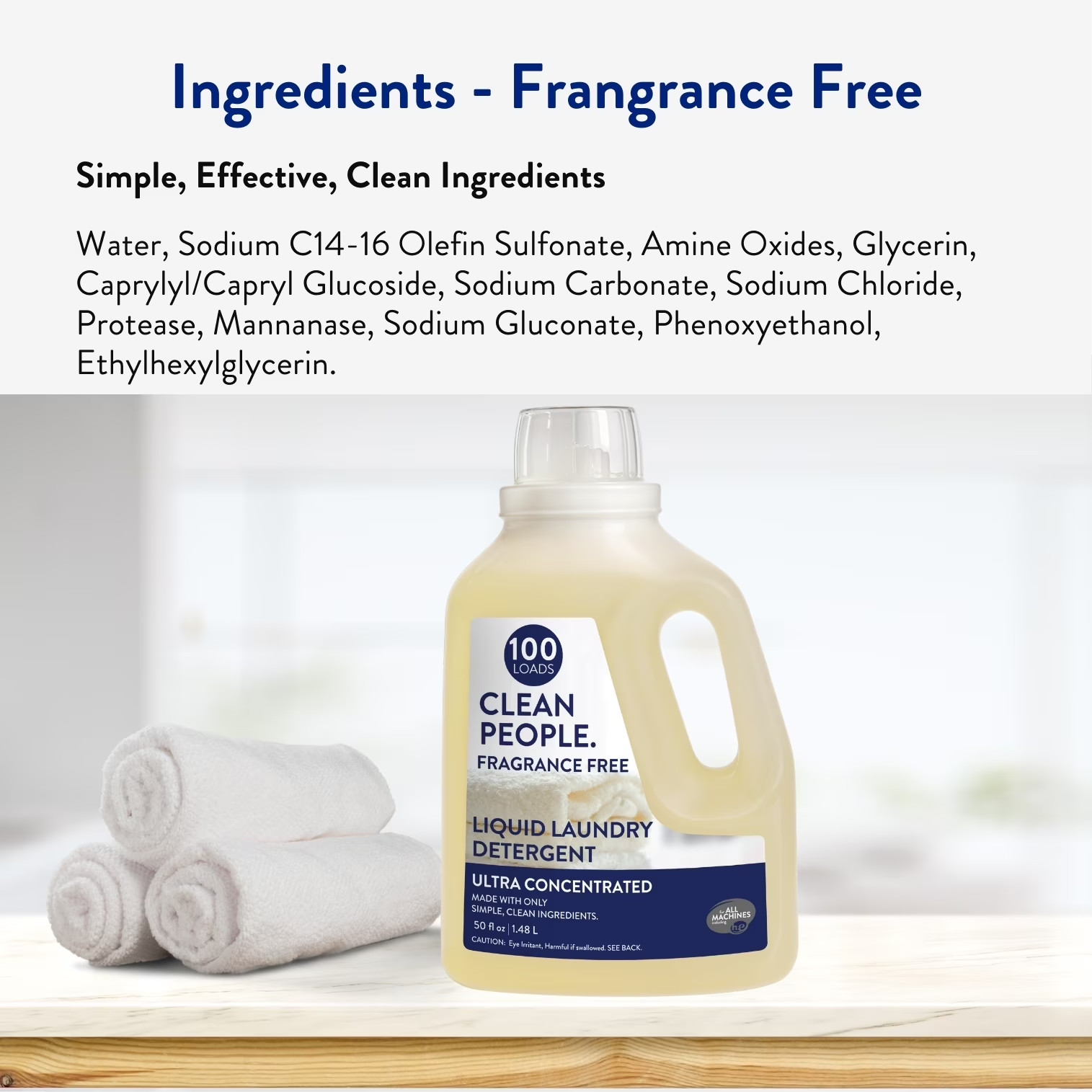[BIG DEAL] Clean People Fresh Scent Liquid Laundry Detergent 50oz 100 Loads