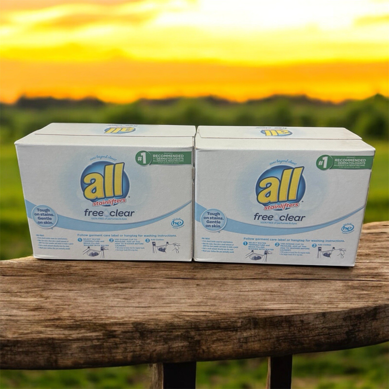 (Lot of 2) All Free & Clear Powder Laundry Detergent. 40 Loads each. 52 oz each.
