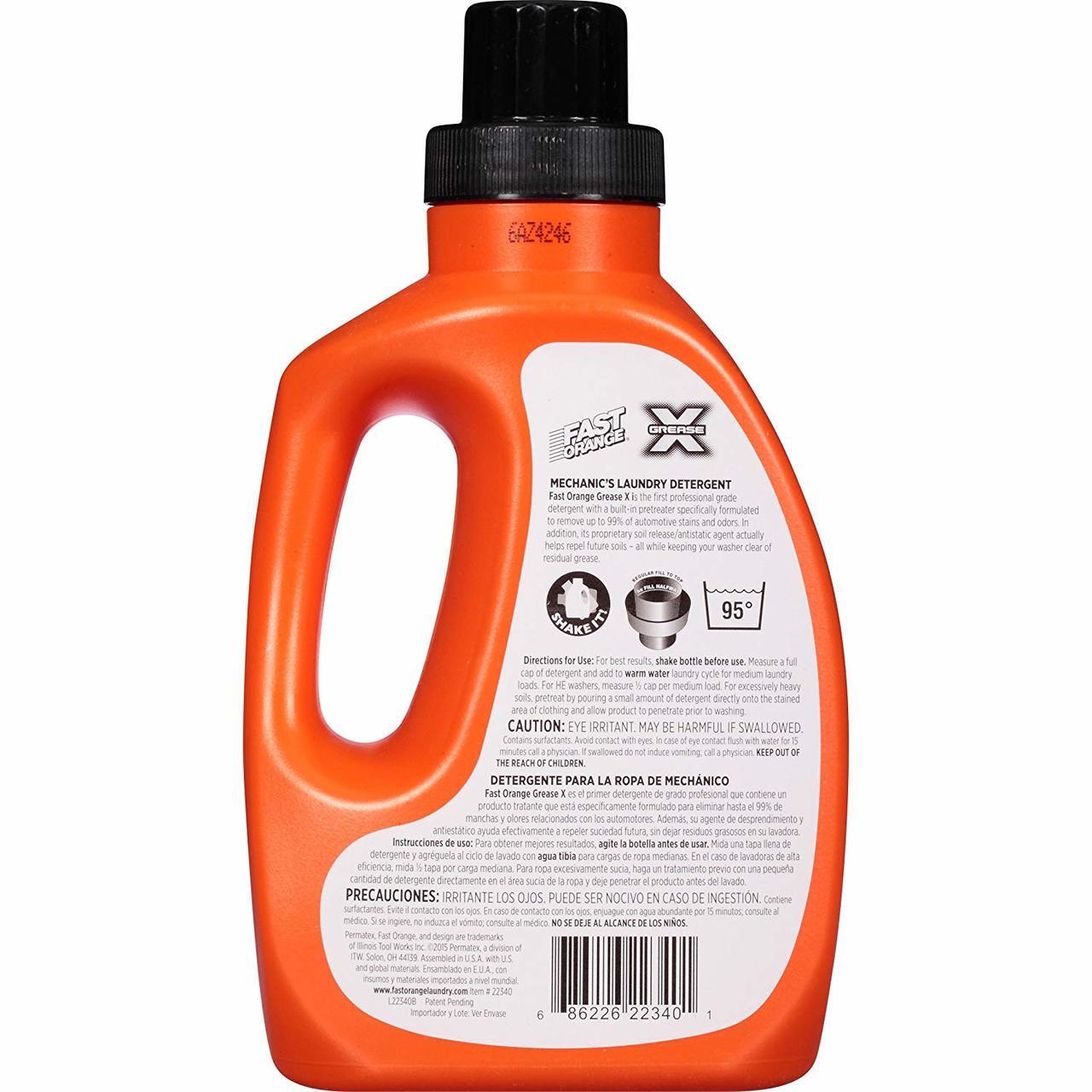 Permatex 22340 Fast Orange Grease X Mechanic’s Laundry Detergent (40 fl oz.)