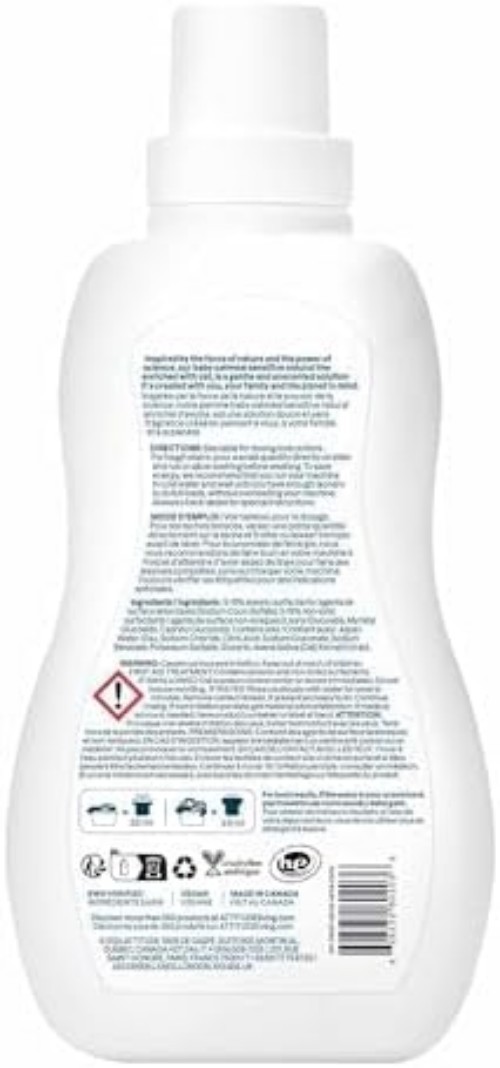 ATTITUDE Baby Laundry Detergent, EWG Verified, Plant and Mineral-Based Formul…