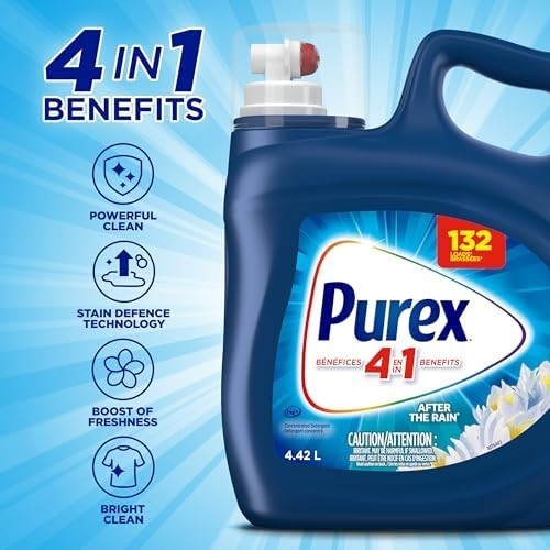 Purex After The Rain 4.42L Liquid Laundry Detergent 132 Loads HE