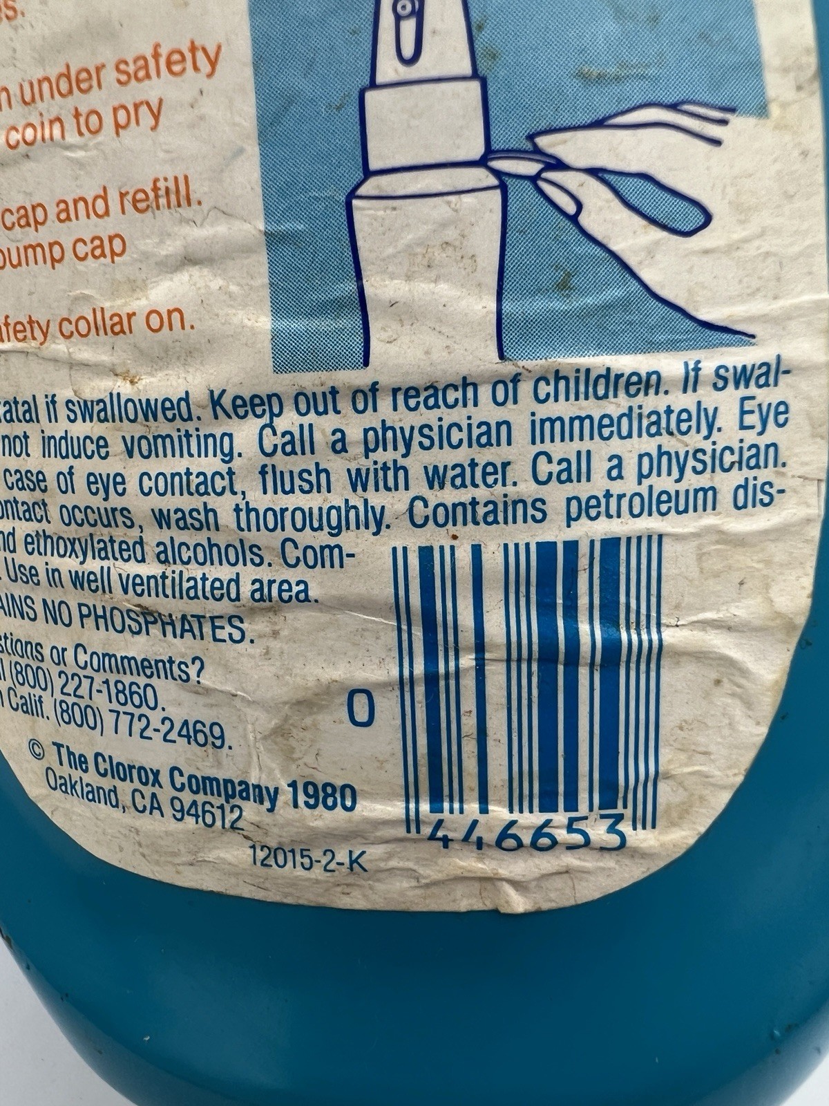Vintage CLOROX Pre-Wash Stain Remover Discontinued 1980 Spray 65% full Prop