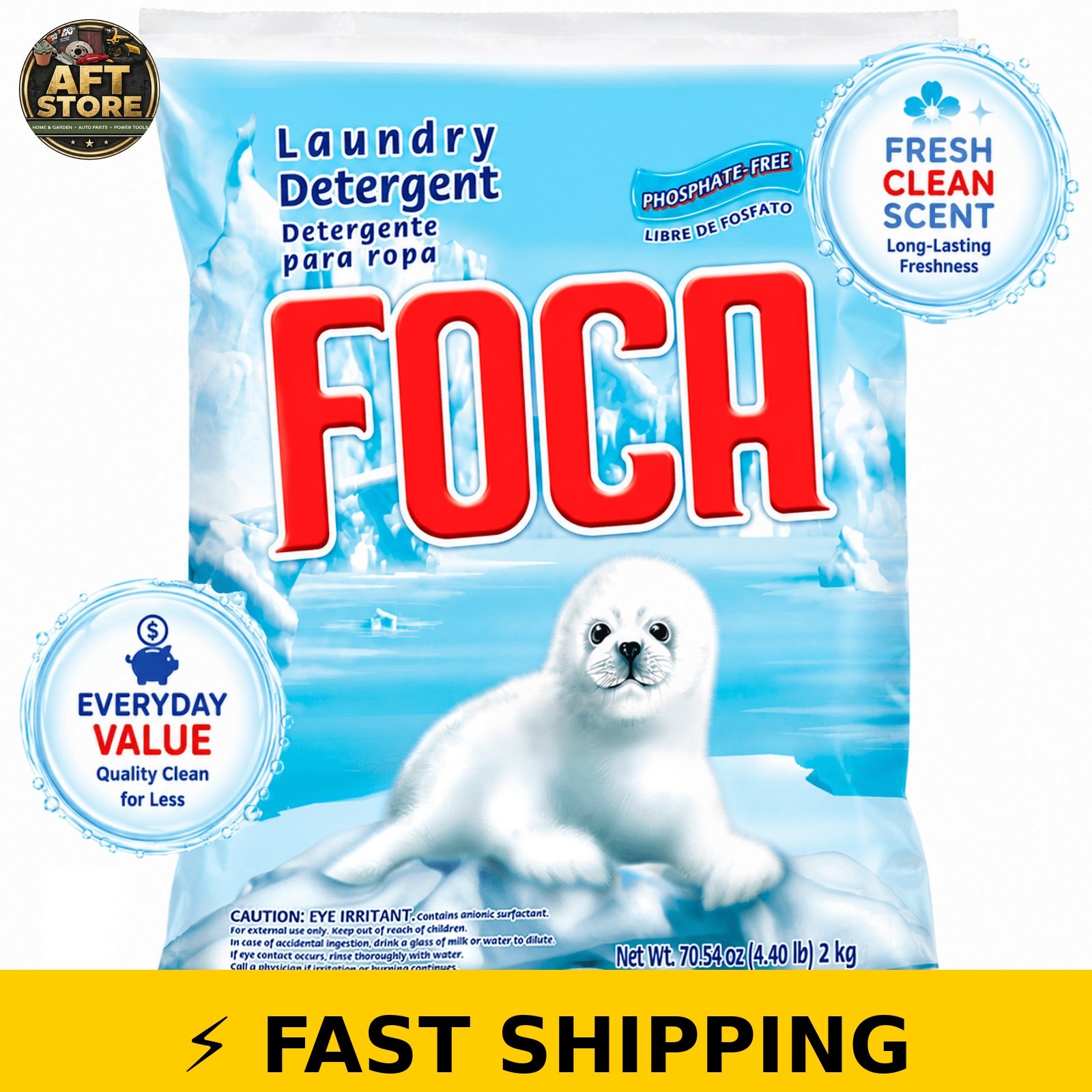 Foca Laundry Detergent 3 Pack – Biodegradable & Phosphate-Free