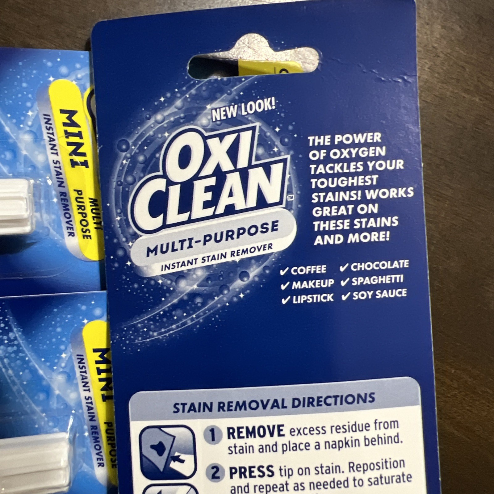 OxiClean Mini On the Go Stain Remover .24 oz/7 ml Sticks Lot of 4