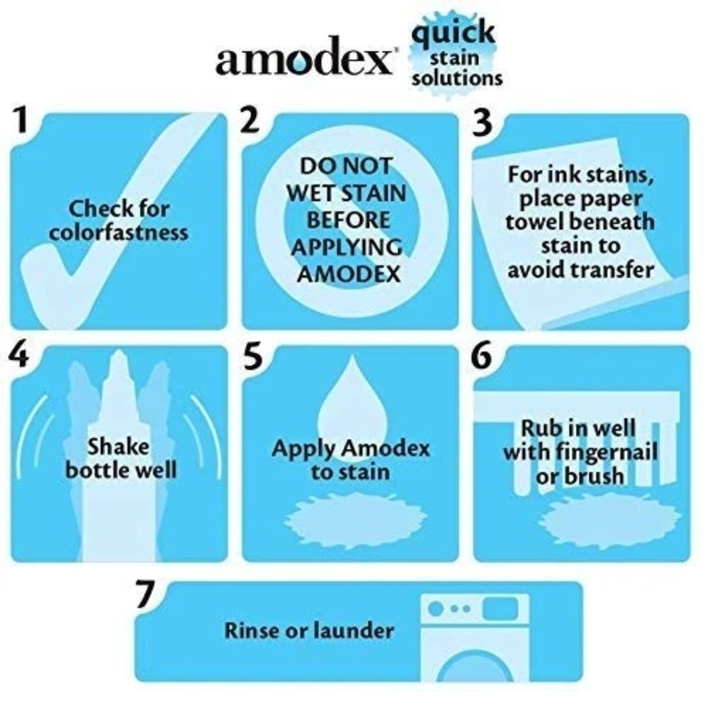 SALE! 2 PACK! Amodex Ink & Stain Remover 1oz Bottle