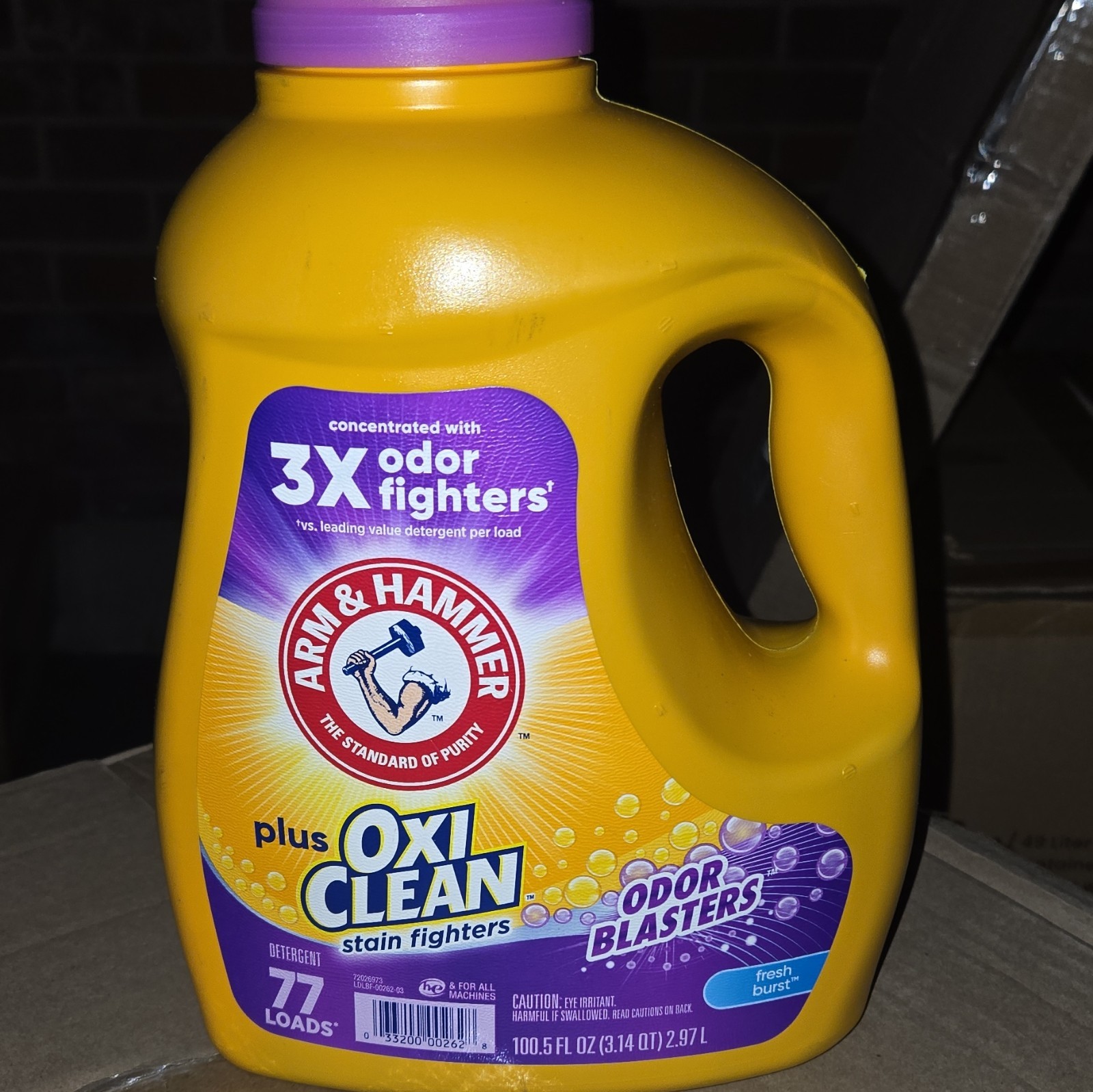 Arm & Hammer + OxiClean Odor Blasters Liquid Fresh Burst Detergent 77 Loads