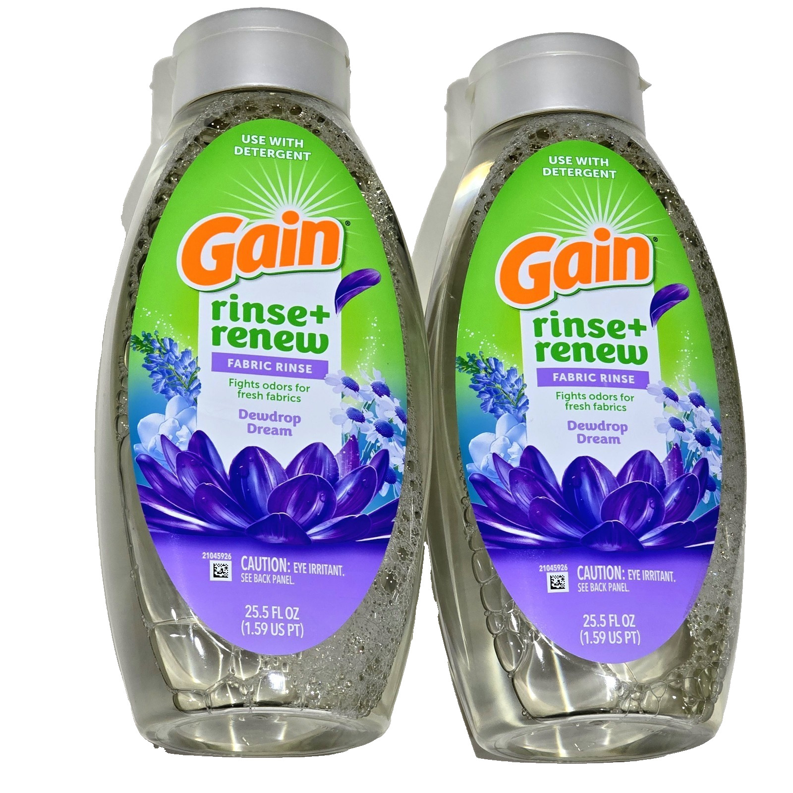 2 Gain Rinse & Renew Fabric Rinse Fights Odors For Fresh Fabric Dewdrop Dream