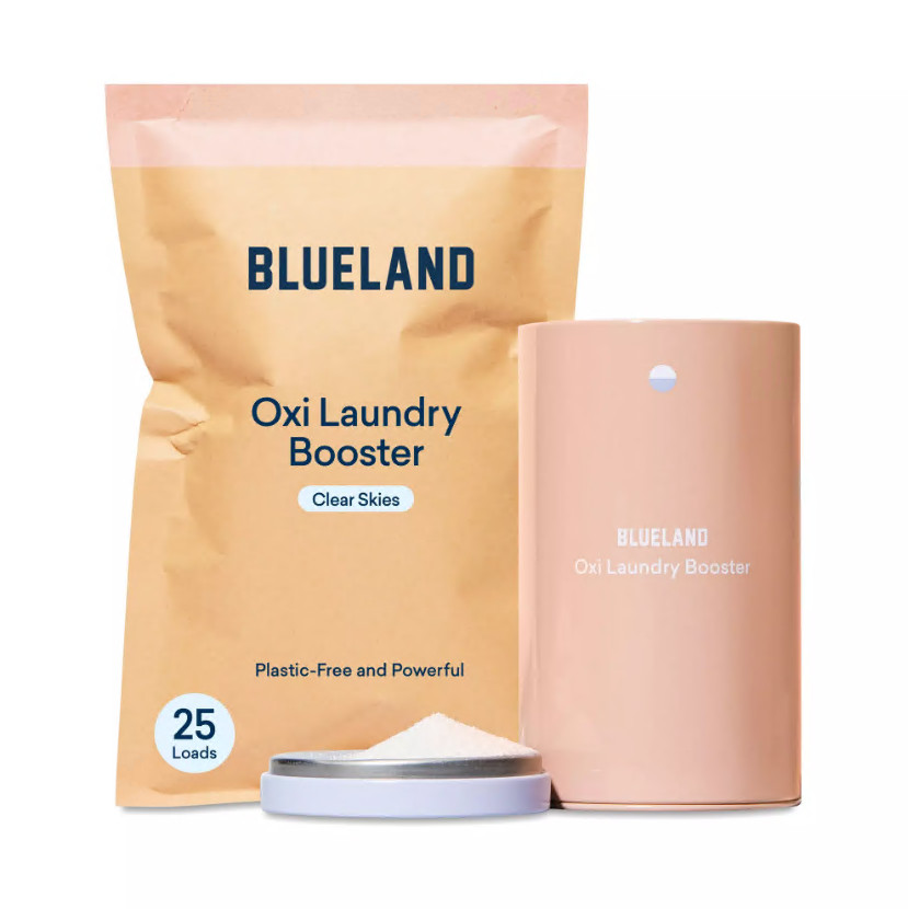 Blueland Oxi Laundry Booster Starter Set (Clear Skies) Refills + Tin