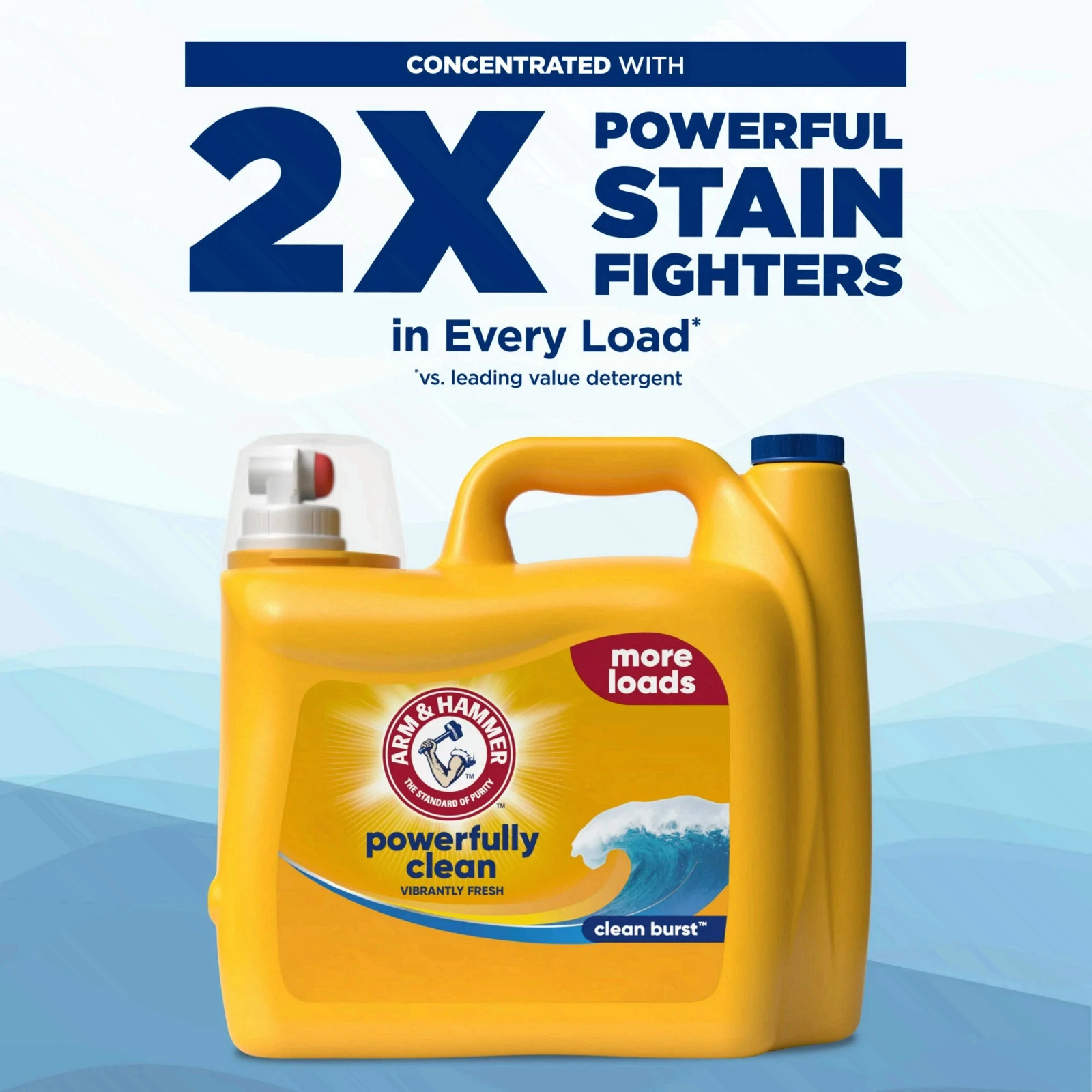 3 Pack ARM & HAMMER Laundry Detergent Liquid, Clean Burst, 5 Extra Loads, 205 oz