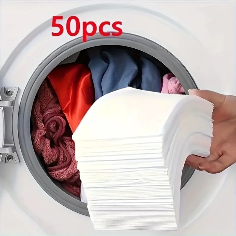 50PCS Color Catcher Laundry Sheets Dye Transfer Prevention Fade Protection Wash