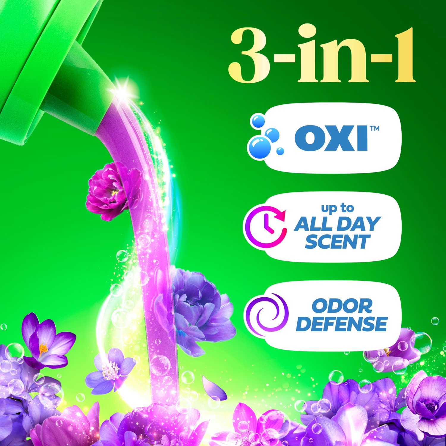 Gain Plus Liquid Laundry Detergent Moonlight Breeze 99oz 75 Loads OXI, 2 Pack