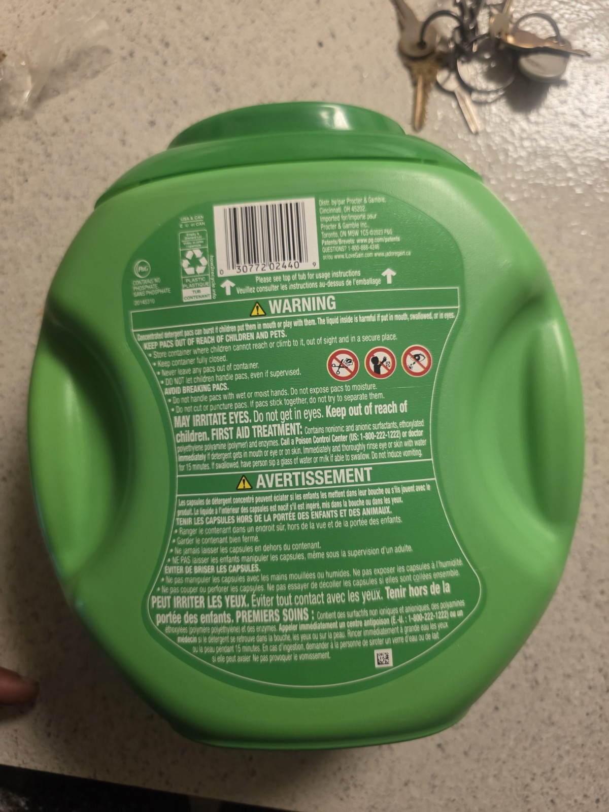 2 Gain Flings Super Fresh 3-in-1 with Febreze & Oxi Odor Defense 60 Pods Laundry