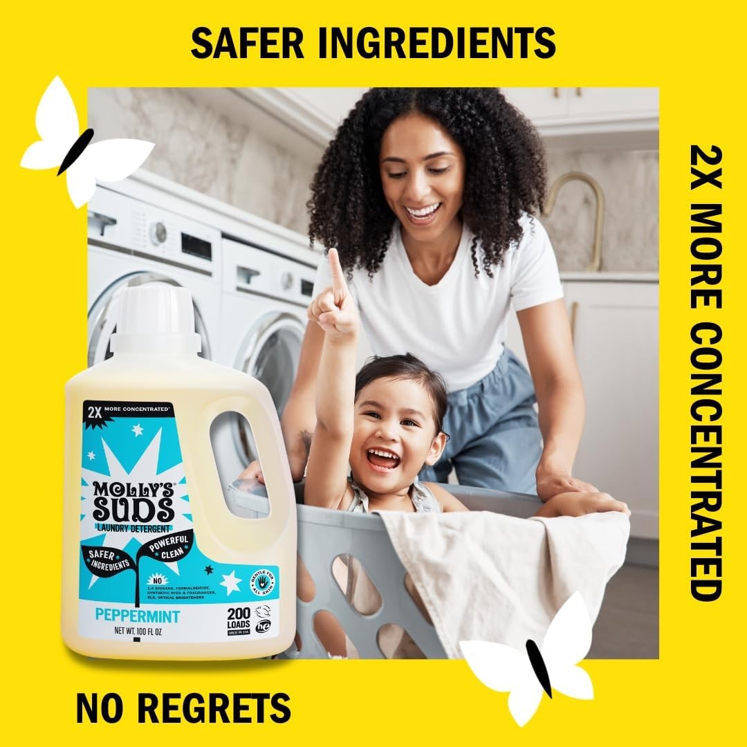 Molly’s Suds Liquid Laundry Detergent | Clean Laundry Detergent Soap for Sensiti