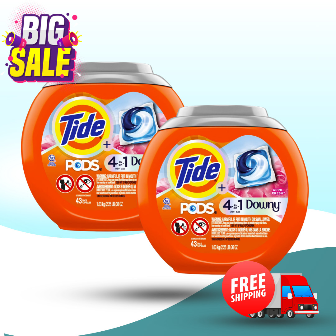 [HOT SALE] Tide PODS Plus Downy 3in1 Laundry Detergent Pacs 43 Count 2 Pack