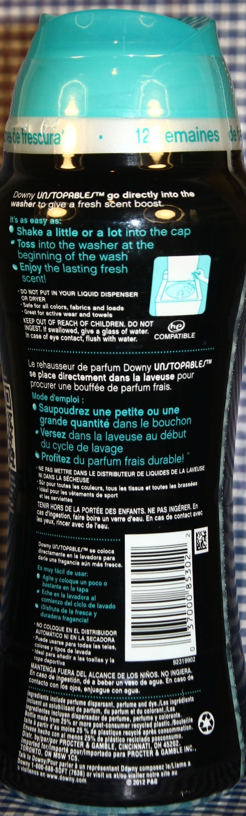 1 Downy Unstopables FRESH SCENT Laundry In-wash Scent Booster Clothes 19.5oz ea