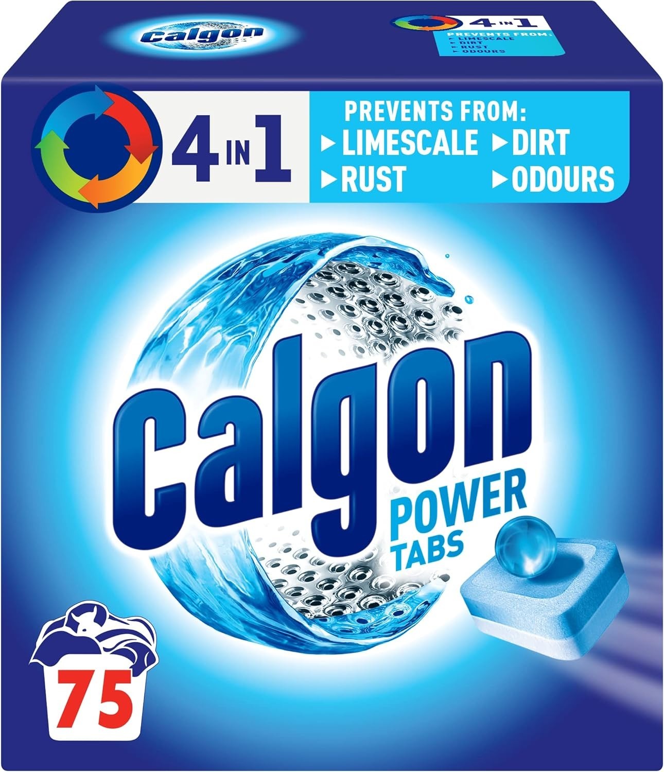 Calgon 4 in 1 Water Softener Tablets 75 Count Limescale Odor Protection