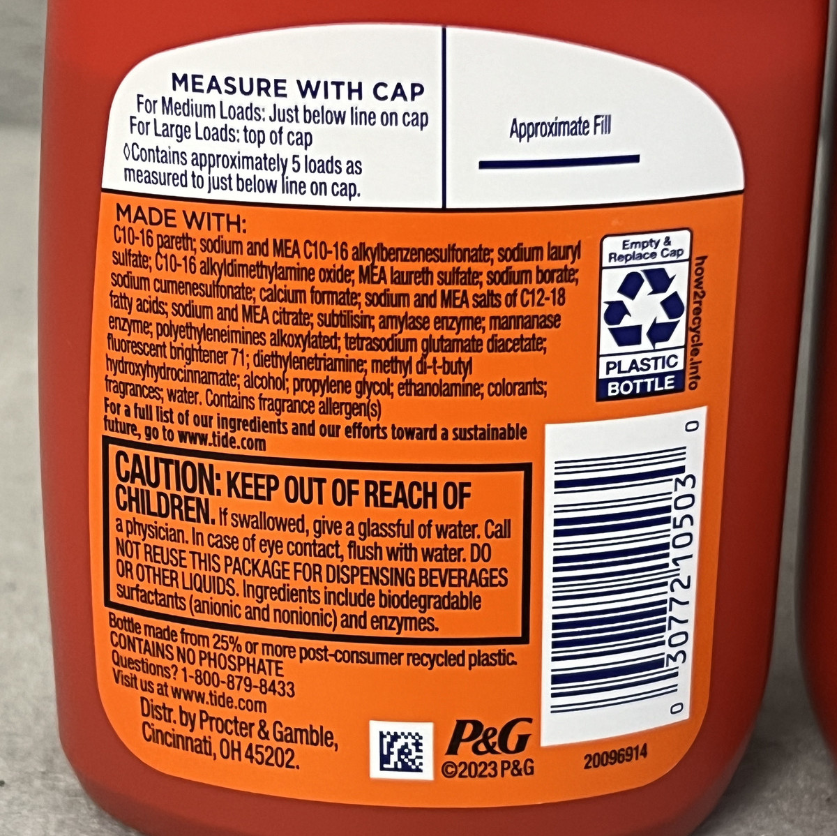 Tide (8 Fl. Oz.) Bottle ●ORIGINAL● Scent Liquid Laundry Detergent