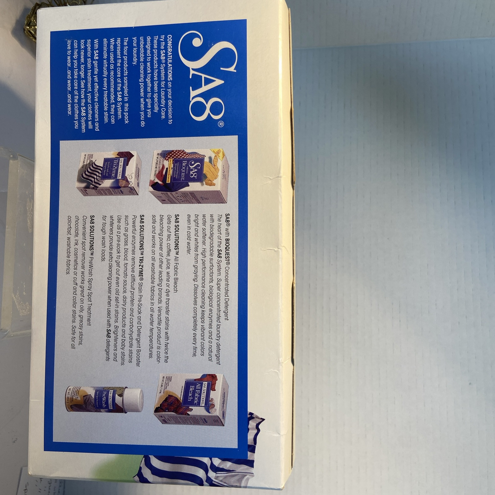 Amway SA8 Laundry Care System Trial Pack Bioquest Concentrated Detergent Bleach