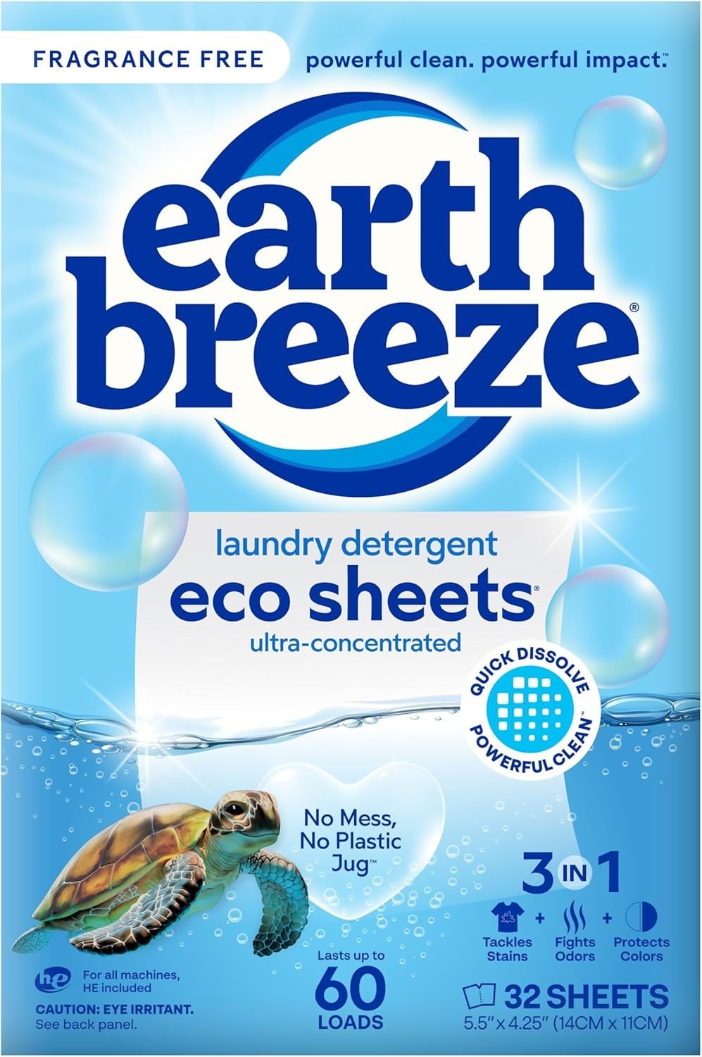 Laundry Detergent Sheets – 60 Loads, Eco Soap, Travel-Friendly, Hot/Cold, 30 Ct