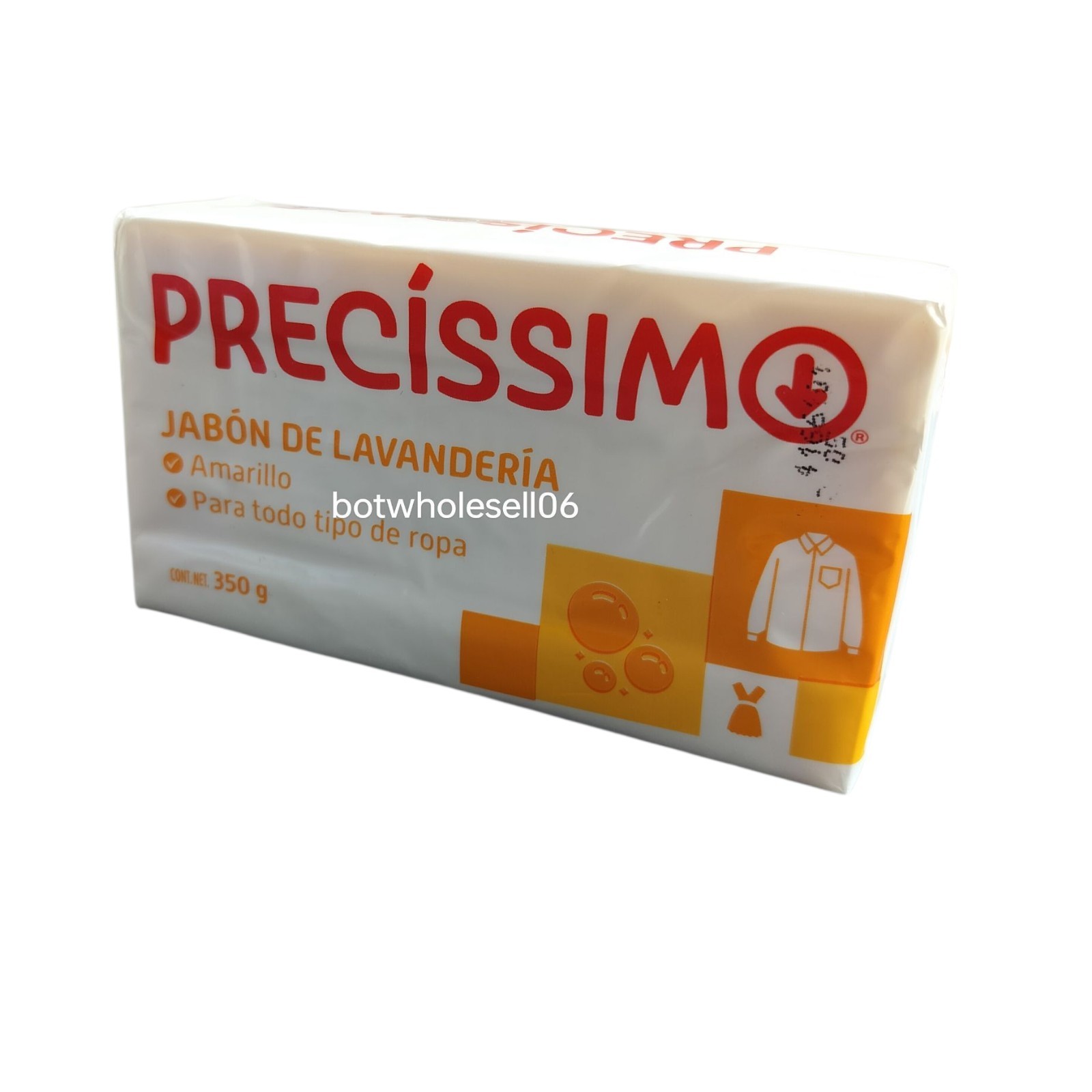 Precissimo 🟡 Jabón De Barra Para Lavar 350g/Precissimo Yellow Laundry Soap Bar