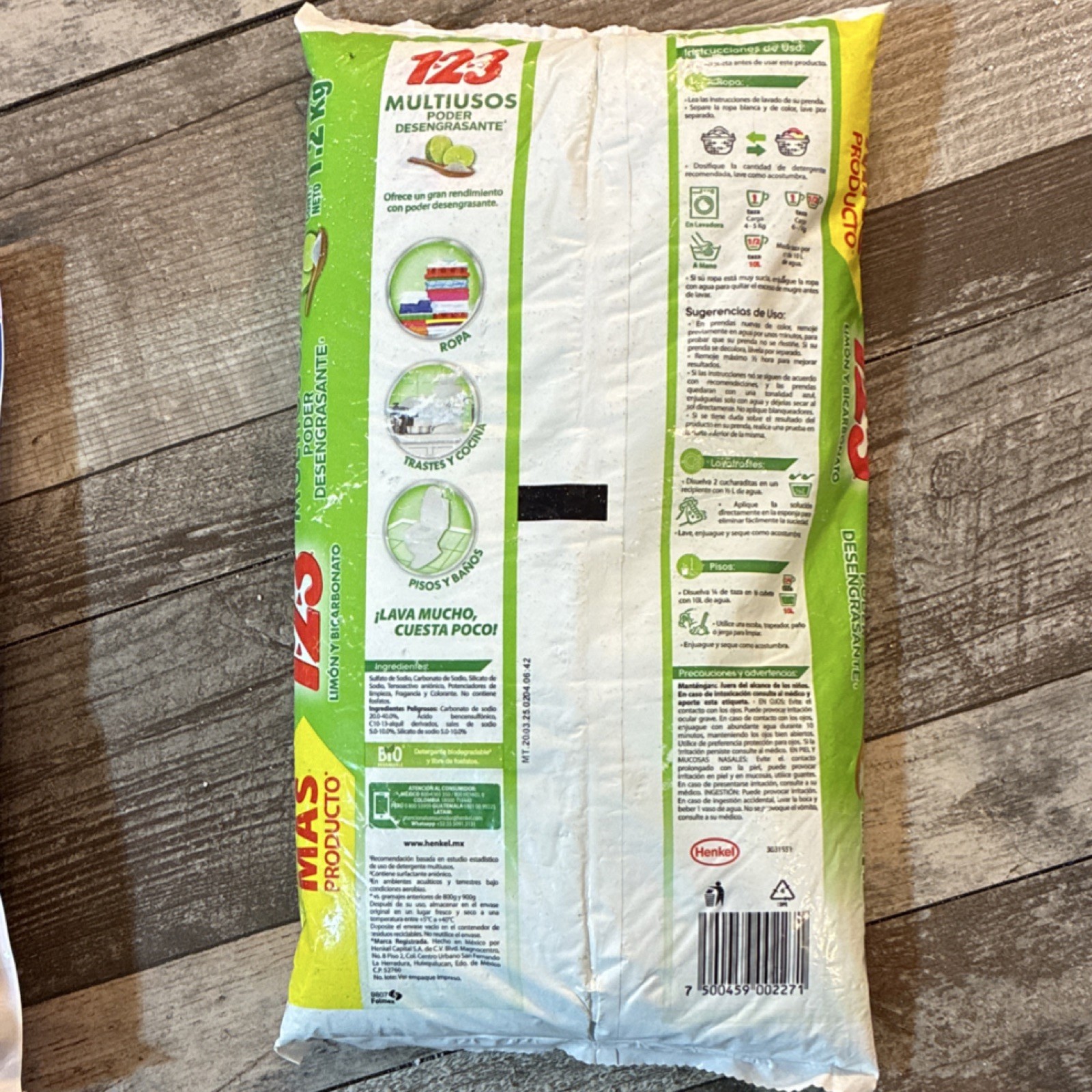 Bold 3 850g, 123 Multiusos 1L, 123 multisuos polvo Biodegradable 850g