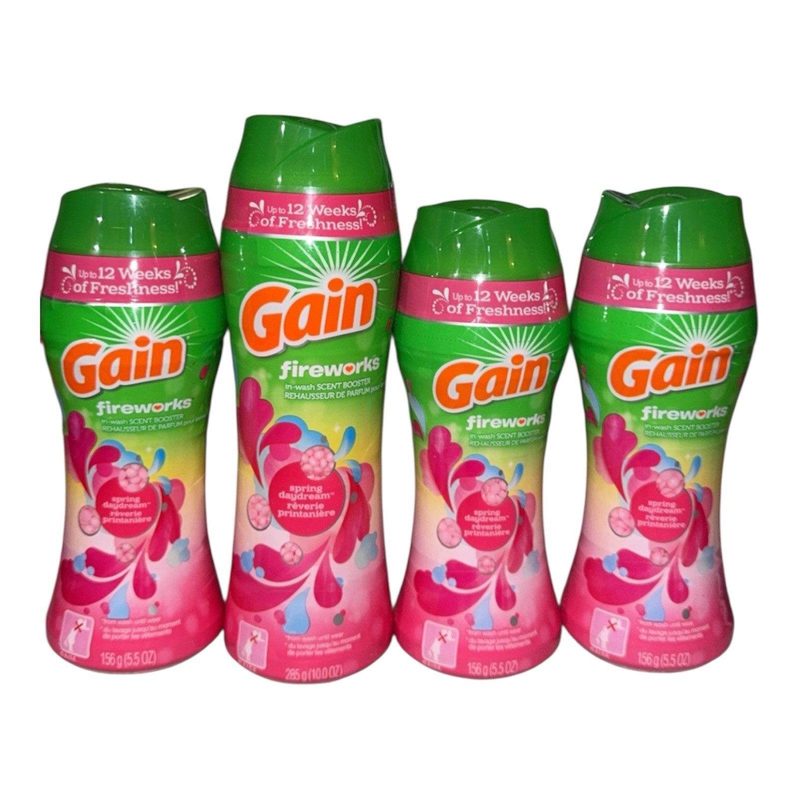 Lot Of 4 Gain Fireworks Spring Daydream In-Wash Scent Booster 10 Oz, 3 – 5.5 Oz