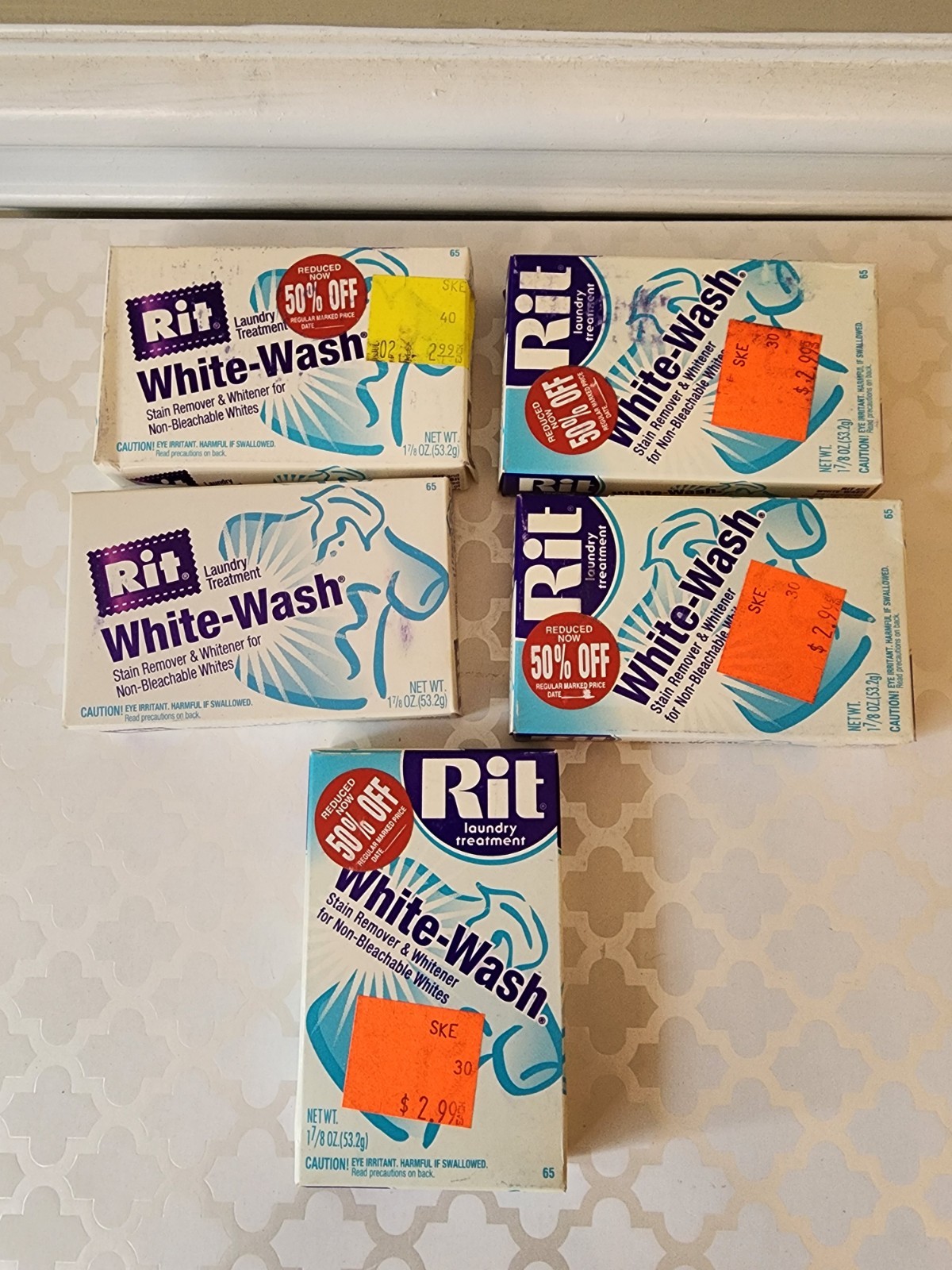 Vtg Rit White-Wash Laundry Treatment Stain Remover & Whitener For Non-Bleachable