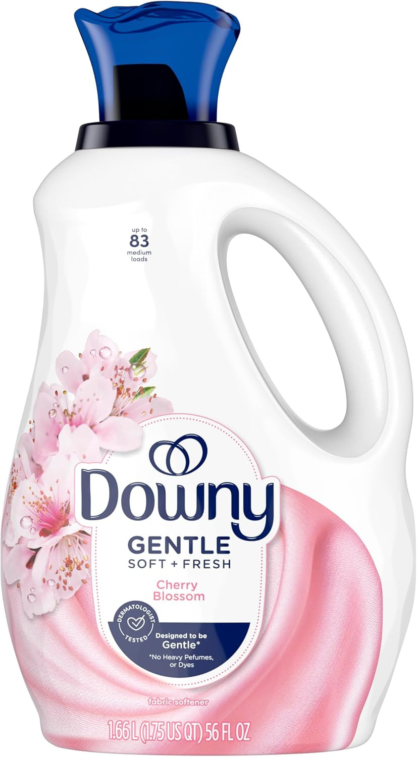 Downy Gentle Soft + Fresh Fabric Softener Liquid, Cherry Blossom Scent, 56 FL OZ