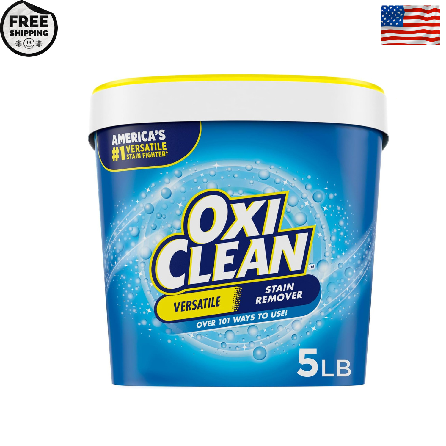 OxiClean Versatile Stain Remover Powder 5 lb Laundry Booster Color Safe