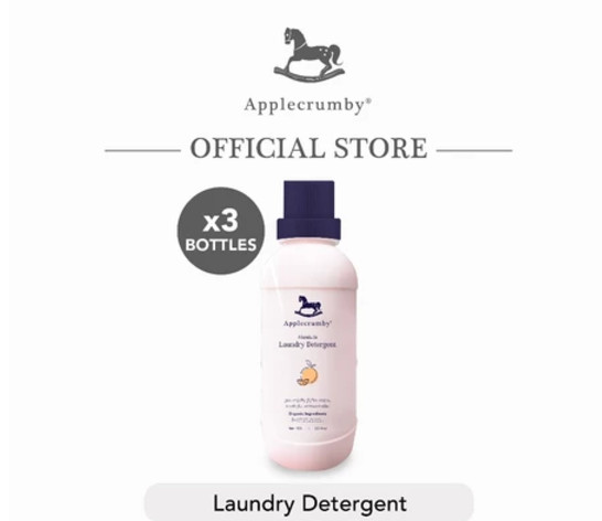 (3 PCS x 33.8 oz) Applecrumby Laundry Detergent 1L For Babies Sensitive Skin