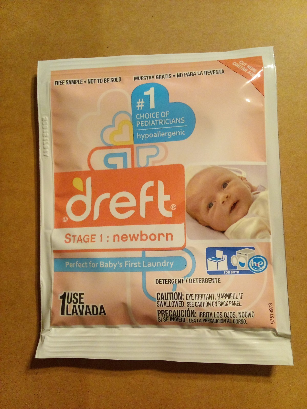 12pk Dreft Newborn Laundry Detergent, Single Use, Hypoallergenic, Machine Wash