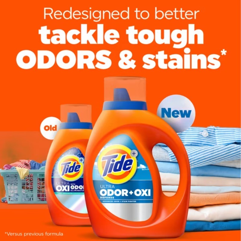 Tide Ultra Odor Defense + Oxi HE Deep Liquid Laundry Detergent 52 Loads 73 fl oz