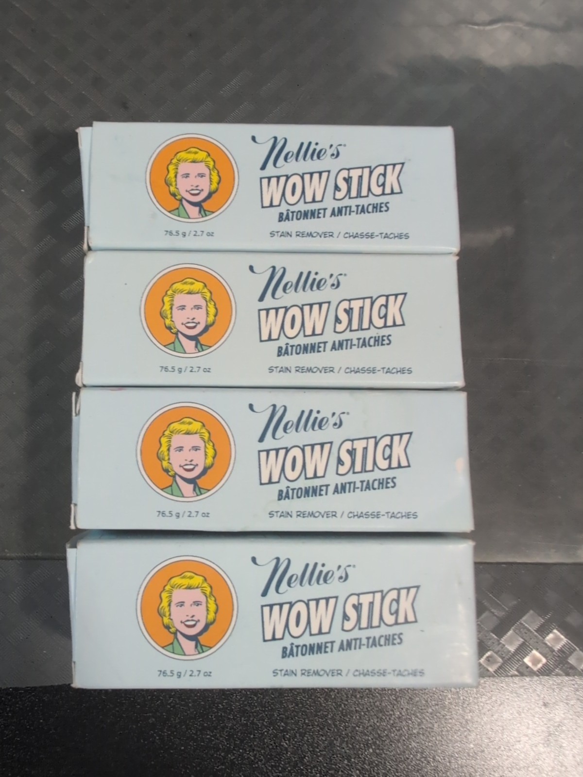 4 Pks Nellie’s Wow Stick Natural Fresh Fabric Stain Cleaning Odor Remover #L16