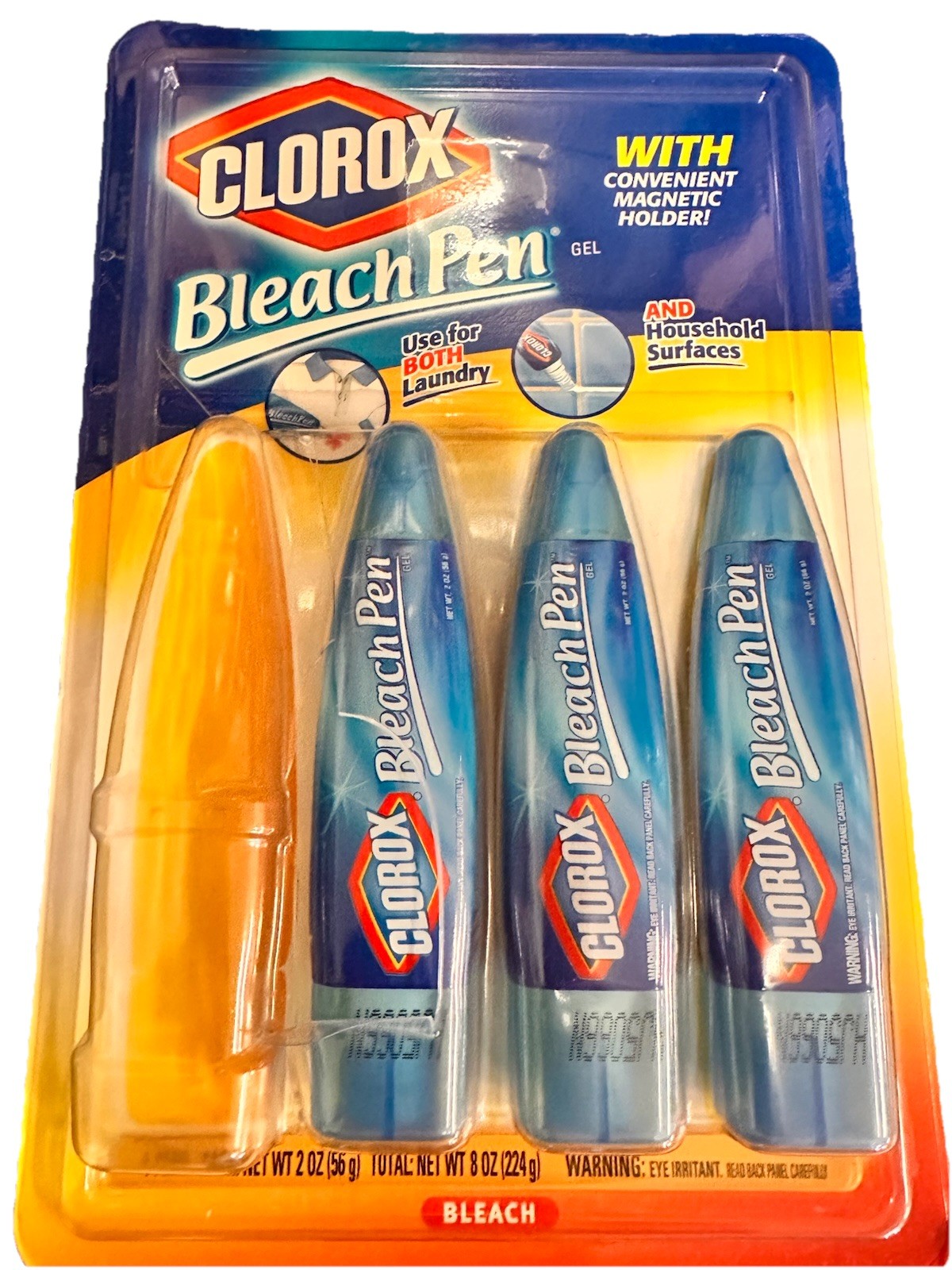 Clorox Bleach Pens 3 Pack 2oz Each Clorox Company New 2004 With Magnetic Holder