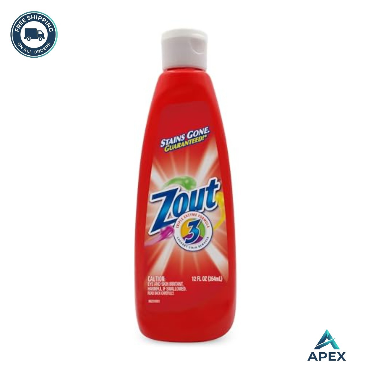 Laundry Stain Remover 12oz Triple Enzyme Formula Blood Grass BBQ Oil