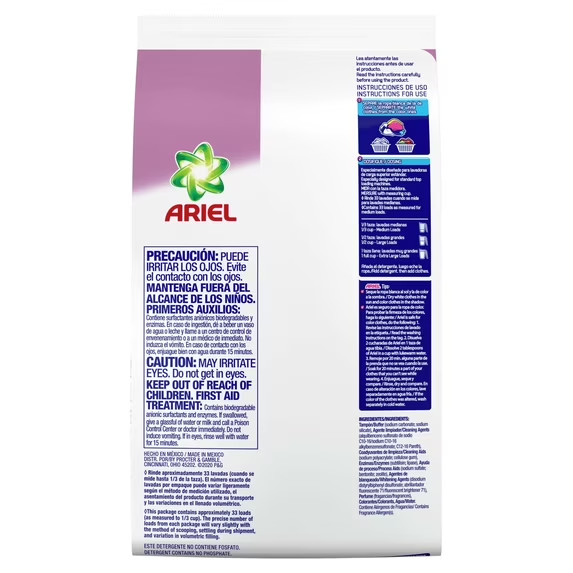 Ariel Laundry Detergent Powder with a Touch of Downy Freshness, 52 oz, 33 Loads