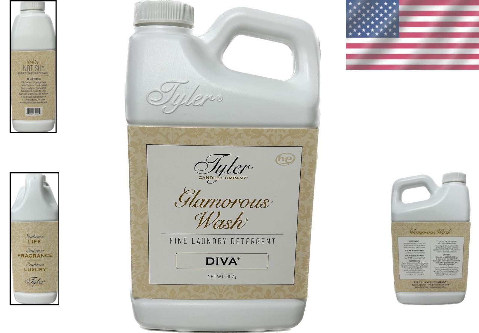Tyler Diva 32 FL Oz Glam Wash – Deep Cleansing, Biodegradable Laundry Detergent
